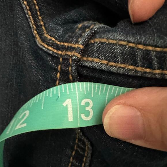 Torrid women’s jeans, medium wash, light distressing luxes slim boot plus size - Picture 10 of 14